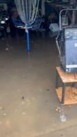 Garage flooded in Carterville, IL, after heavy rain