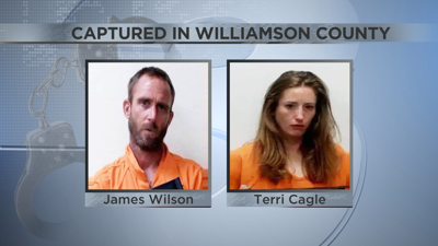 Captured in Williamson County, James Wilson and Terri Cagle