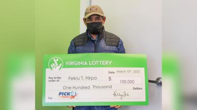 Virginia man wins $100,000 after purchasing 20 winning lottery tickets with the same numbers