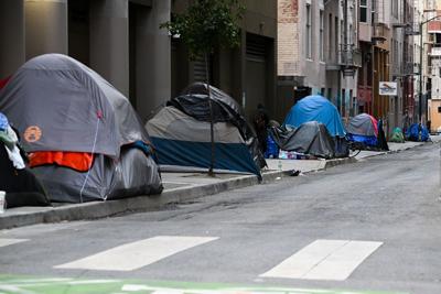 San Francisco will enforce penalties to clear homeless encampments as Los Angeles pushes back on governor’s order