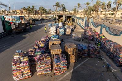 Egypt agrees to allow first aid trucks into Gaza as Palestinians reel from hospital blast