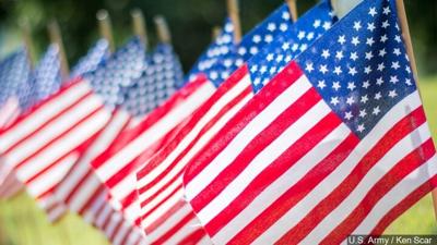 American flags