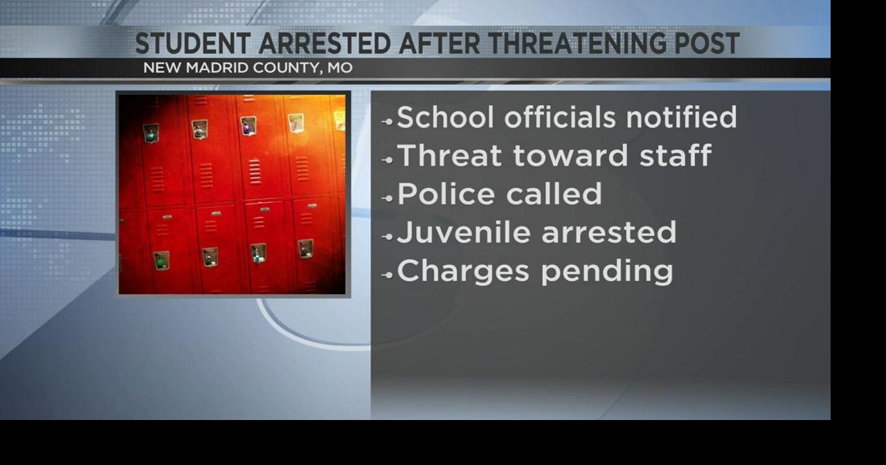 Juvenile arrested in school threat in New Madrid County Missouri