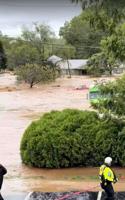RAW VIDEO of the moment a house washes away in Asheville, NC #shorts