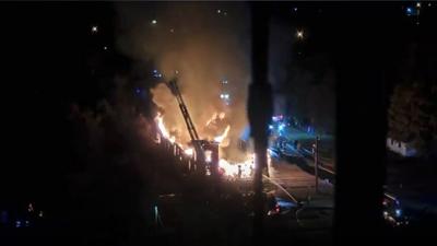 Church fire in Metropolis