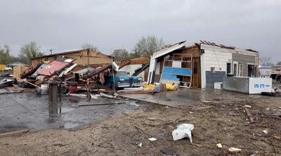 Tornado damage in Delta