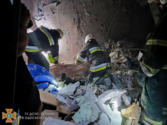 Russian missile strikes on Odesa kill 20, including a child, after housing block hit overnight