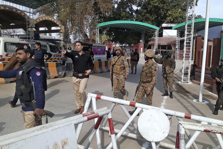 Death toll from blast in Pakistan mosque rises to at least 100 as country faces 'national security crisis'