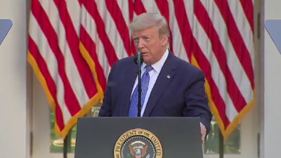 President Trump in Rose Garden 2
