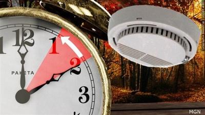 fall back and smoke alarm, time savings