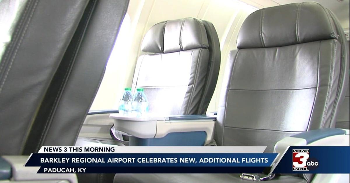 First SkyWest Airlines flight lands at Barkley Regional Airport | Video ...