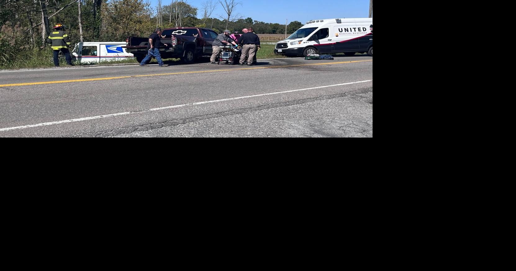 Traffic crash involving USPS mail truck south of Marion Illinois