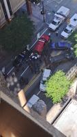 A man shot and wounded 3 people in a downtown Atlanta food court before he was shot by a police officer, officials say