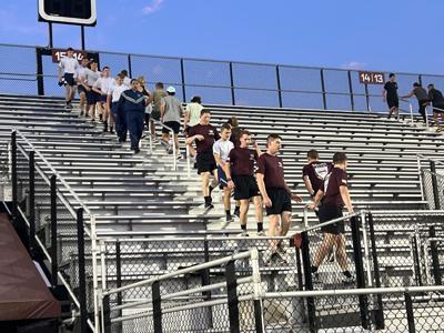 Stair climb at Saluki Stadium