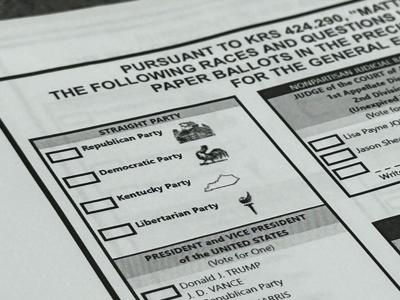 Kentucky sample ballot