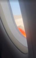Flames seen from plane during mid-flight near Las Vegas