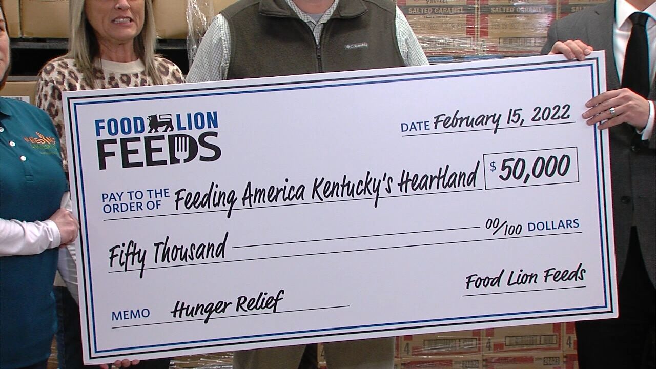 Feeding America, Kentucky's Heartland receives check for disaster