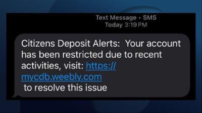 Authorities warn of scam impersonating a local bank