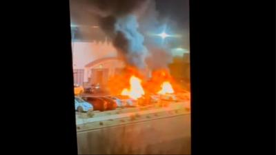 Police arrest man suspected of setting fire to Tesla vehicles at Las Vegas service facility
