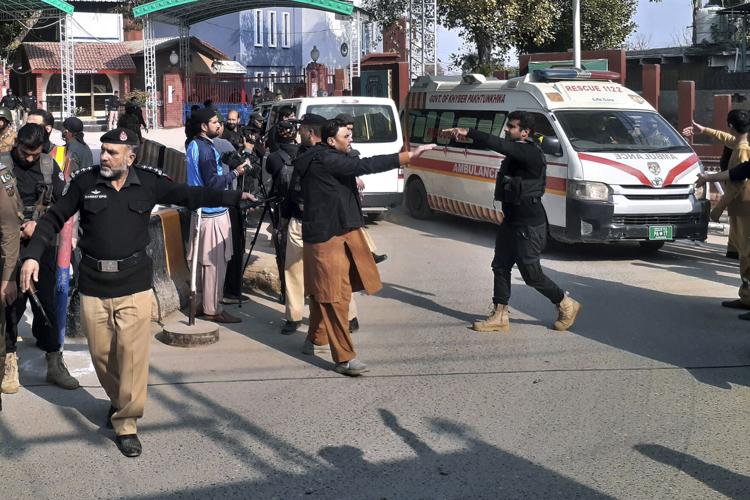 Suspected suicide attack on mosque in Pakistan kills more than 30 people and injures 125