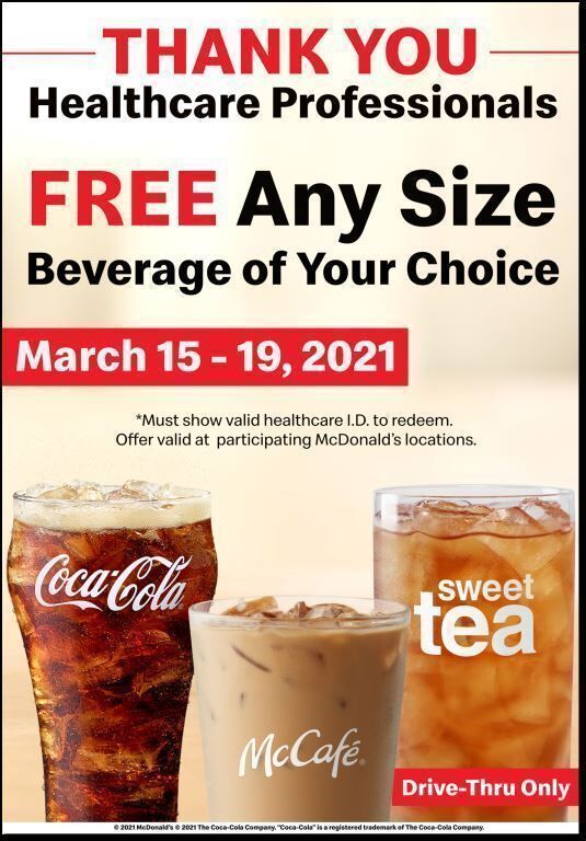 mcdonalds coffee for healthcare