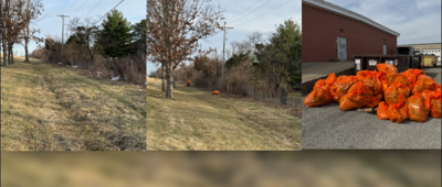 IDOT crews pick up 76 bags of litter off a section of roadway