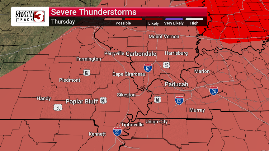 Warmer Temps, but a Threat for Severe Storms