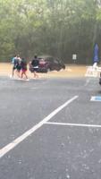 Flooding at Dollywood theme park in Pigeon Forge, Tennessee #shorts
