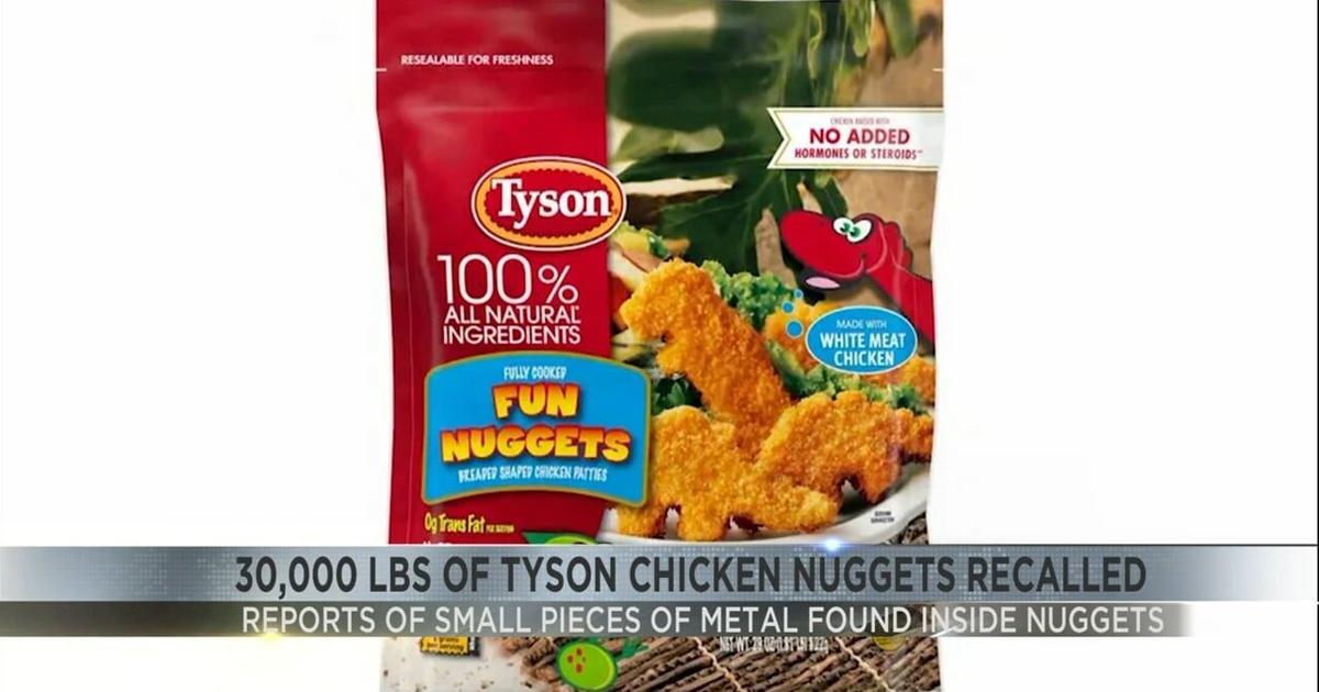 Tyson Chicken recalls 30,000 lbs of nuggets Video