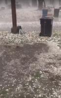Large hail comes down in Zeigler, IL