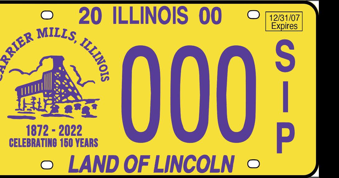 New specialty Illinois license plate celebrates local community's 150th