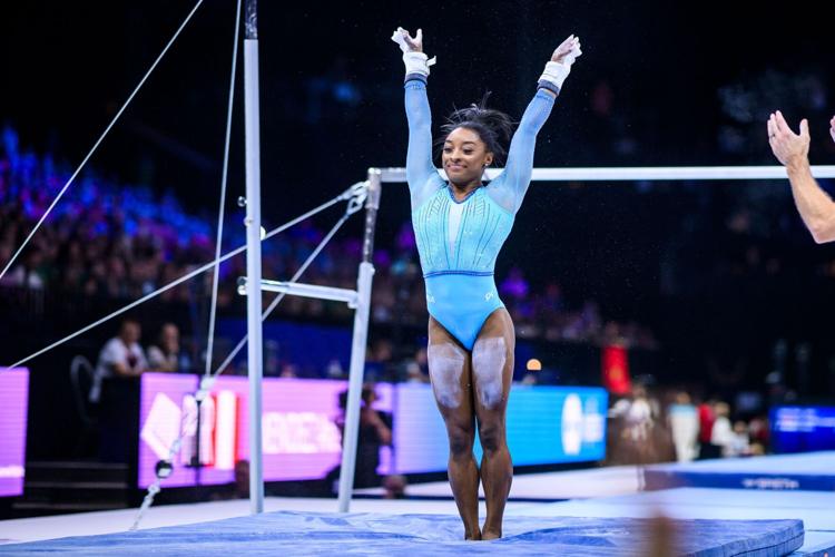 Simone Biles wins 20th world championships gold medal as US women's  gymnastics team takes seventh successive title, Sports