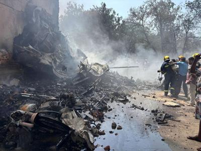 More than 200 feared dead after plane crashes outside airport in Indian city of Ahmedabad
