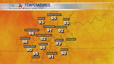 Temperatures across the region this afternoon