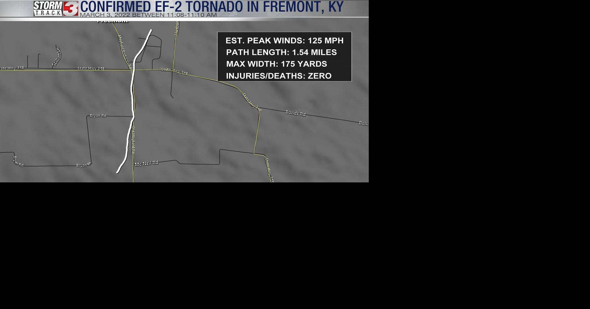 National Weather Service has determined March 3rd tornado in McCracken