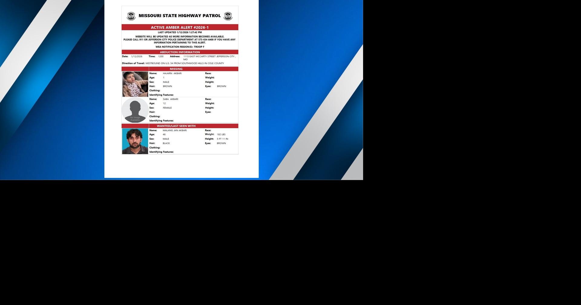 Amber Alert in Missouri: Search ongoing for man and two children