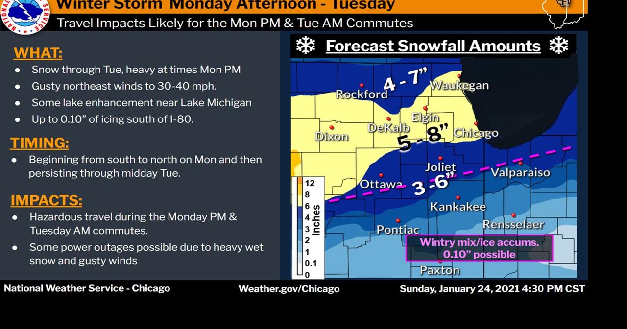 Heavy Snow Expected Monday Afternoon Into Tuesday | Local News ...