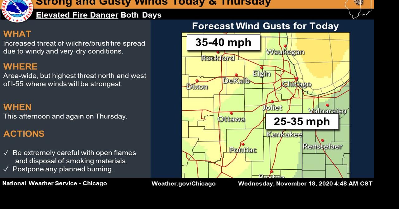Elevated Fire Danger Wednesday and Thursday | Local News | wspynews.com