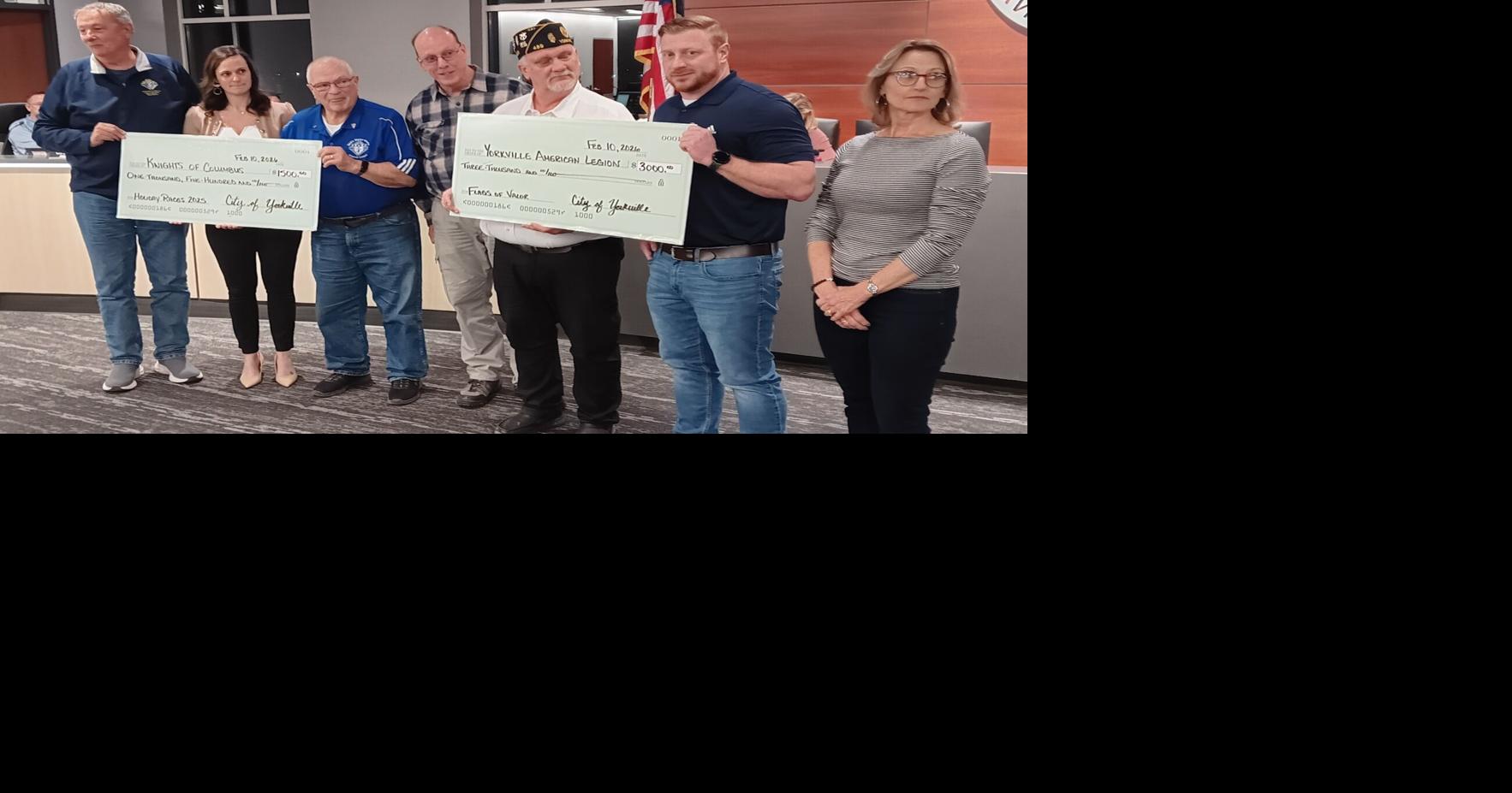 Yorkville American Legion, Knights of Columbus recognized by city ...