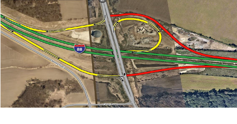 Route 47 Illinois Map Full Interchange At I-88 And Route 47 In Sugar Grove To Open Next Week |  Local News | Wspynews.com