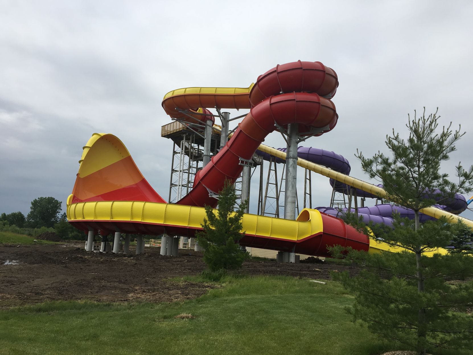 Raging Waves Water Park Holds Ribbon Cutting for New Water Slide Attraction