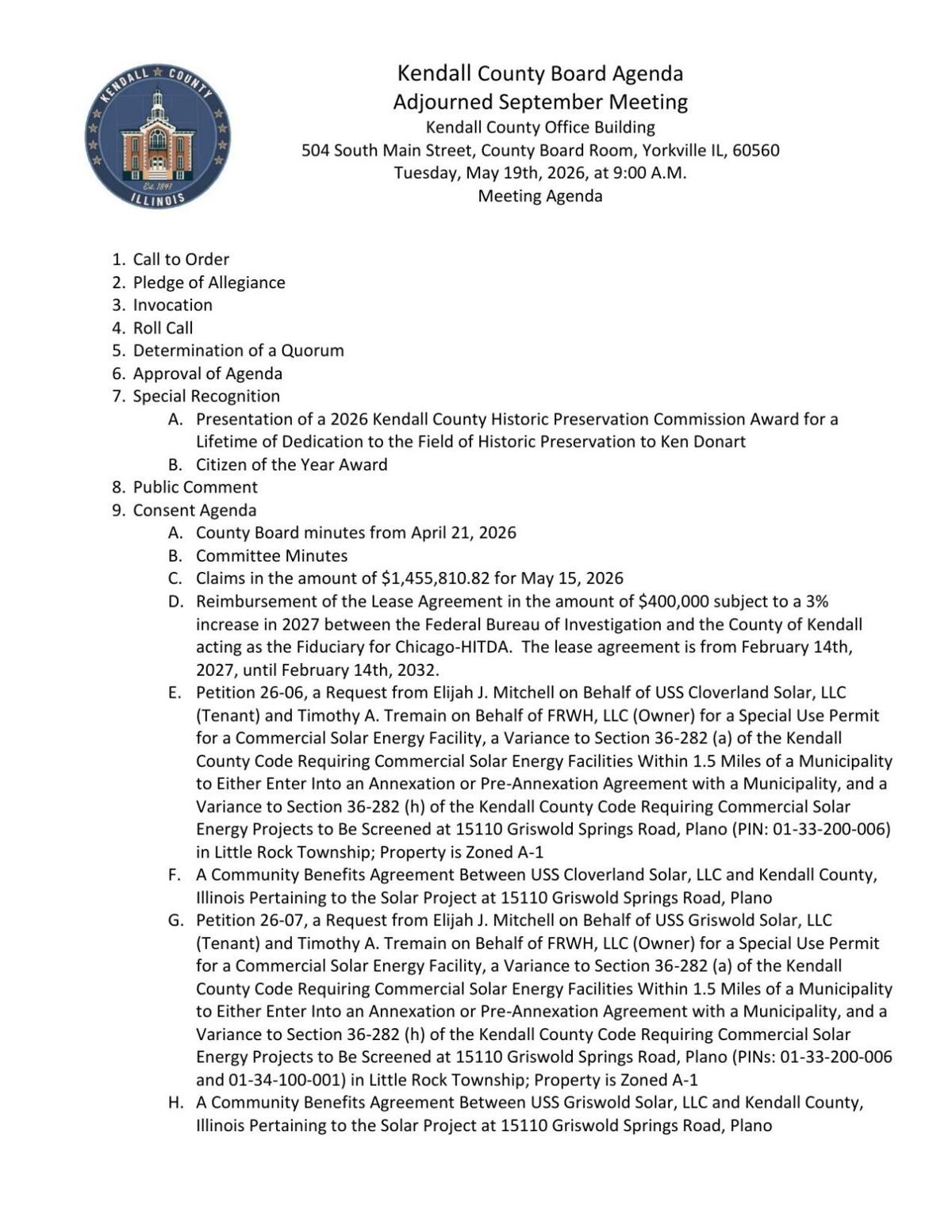 Kendall County Board could vote on comprehensive plan | Local News ...
