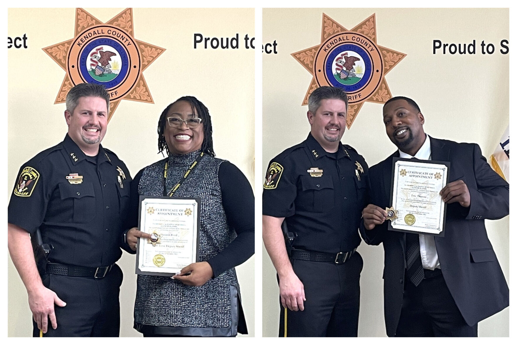 Two new deputies hired at Kendall County Sheriff's Office Local