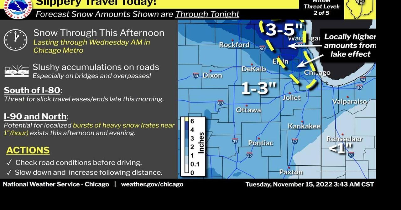 One to three inches of snow possible Tuesday | Local News | wspynews.com