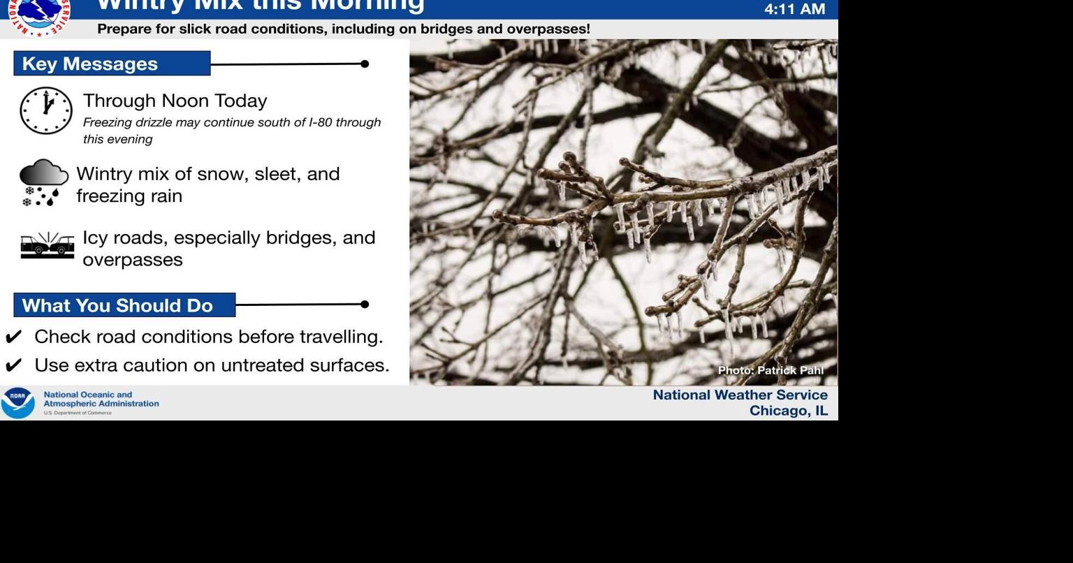 Freezing rain and icy roads expected in WSPY listening area | Local ...