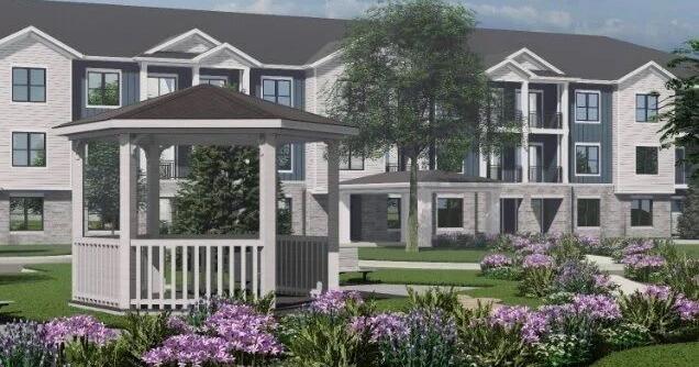 Retirement Rental Complex New senior living apartment complex nearing completion, set to open in ...