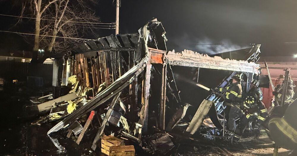 No injuries reported, garage deemed total loss following structure fire ...