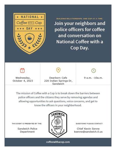 Sandwich Police Department hosting Coffee with a Cop on Wednesday ...