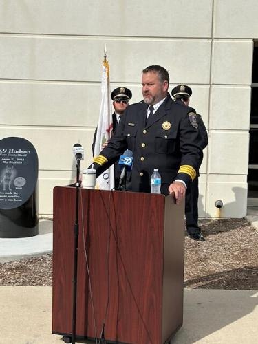 Memorial for K9 Hudson unveiled in Friday morning ceremony at Kane ...
