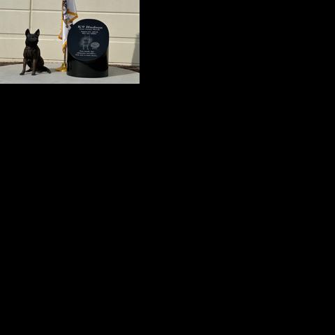 Memorial for K9 Hudson unveiled in Friday morning ceremony at Kane ...
